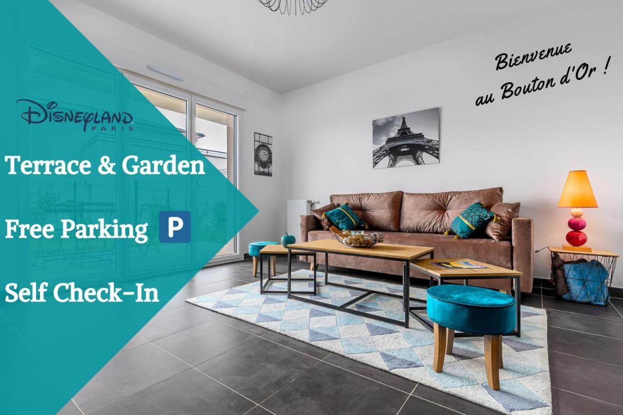 King Size Bed - Free Private Parking - Garden & Terrace - 14Min From Disneyland Ferrieres-en-Brie Luaran gambar
